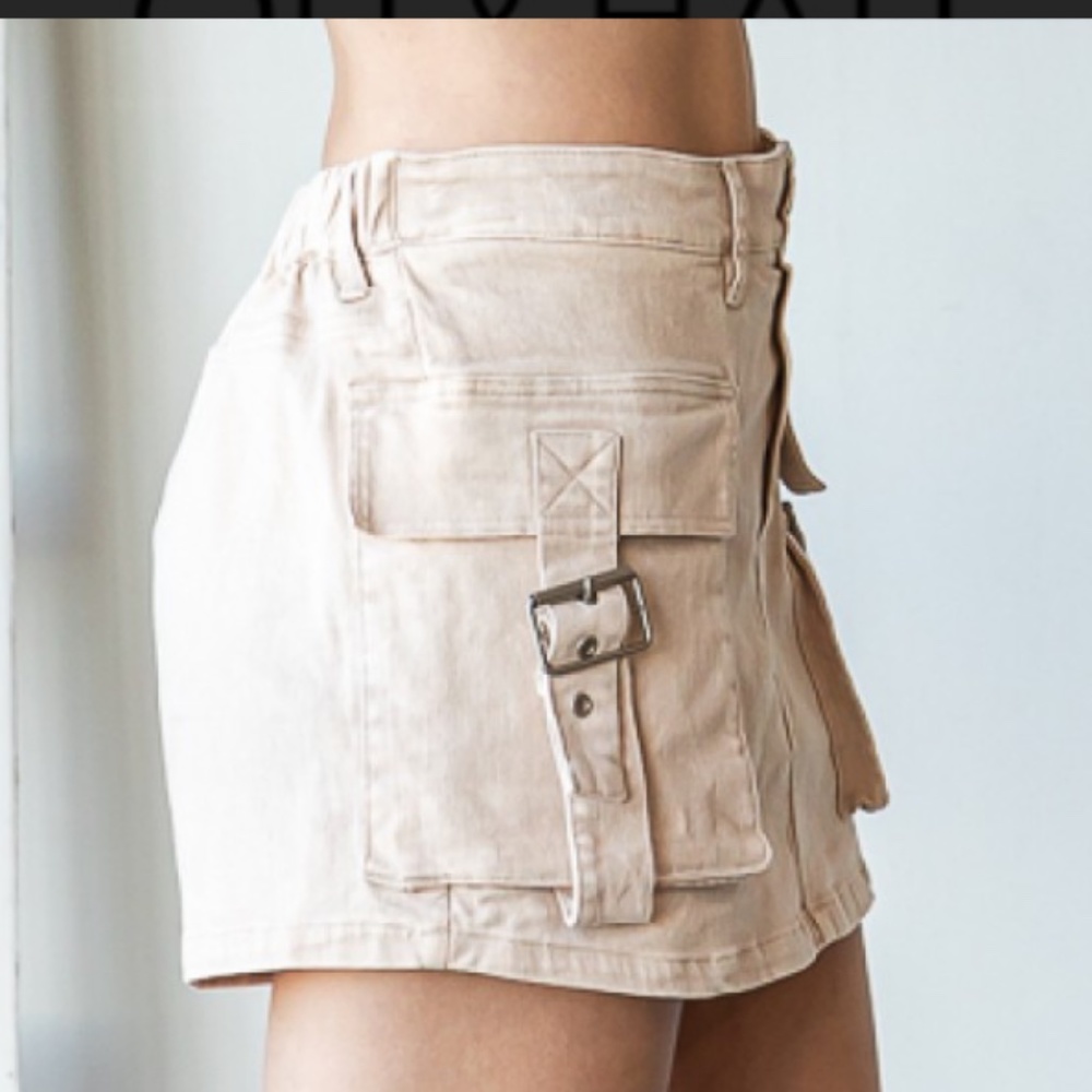 Oli & Hali 💜 337 Oli and Hali Mineral Wash Cargo Skort Shorts Relaxed Fit SRC - Picture 4 of 7